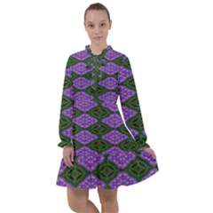 Digital Grapes All Frills Chiffon Dress by Sparkle