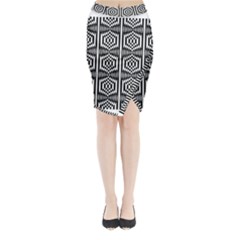 Optical Illusion Midi Wrap Pencil Skirt by Sparkle