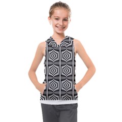 Optical Illusion Kids  Sleeveless Hoodie by Sparkle