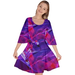 Fractal Flash Velour Kimono Dress by Sparkle