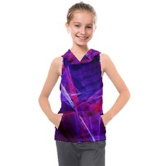 Fractal Flash Kids  Sleeveless Hoodie by Sparkle