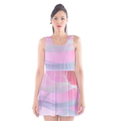 Pink Fractal Scoop Neck Skater Dress by Sparkle