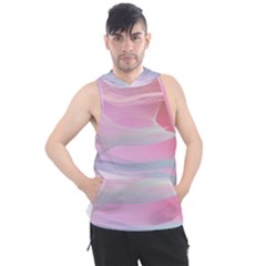 Pink Fractal Men s Sleeveless Hoodie by Sparkle