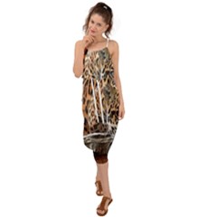 Nature With Tiger Waist Tie Cover Up Chiffon Dress by Sparkle