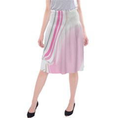 Modern Pink Midi Beach Skirt by Sparkle