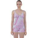 Modern Pink Tie Front Two Piece Tankini View1