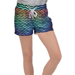 Digital Waves Velour Lounge Shorts by Sparkle