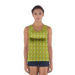 Lemon And Yellow Sport Tank Top  by Sparkle