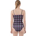 Blue Haired Girl Pattern Black Cut Out Top Tankini Set View2