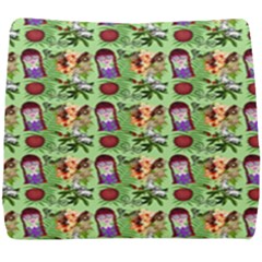 Purple Glasses Girl Pattern Green Seat Cushion by snowwhitegirl