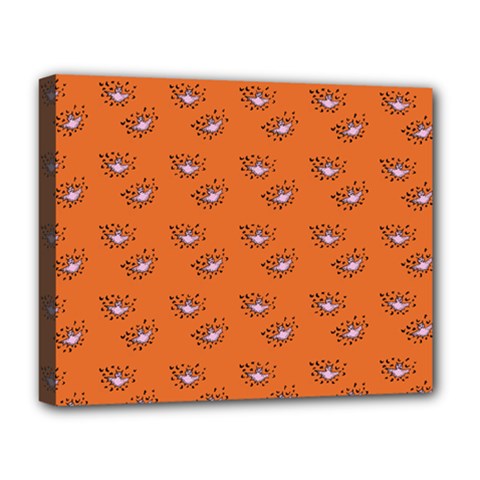 Zodiac Bat Pink Orange Deluxe Canvas 20  X 16  (stretched) by snowwhitegirl