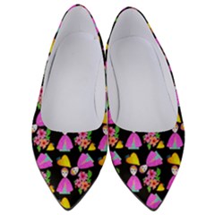 Girl With Hood Cape Heart Lemon Pattern Black Women s Low Heels by snowwhitegirl