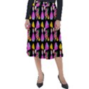 Girl With Hood Cape Heart Lemon Pattern Black Classic Velour Midi Skirt  View1