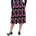 Girl With Hood Cape Heart Lemon Pattern Black Classic Velour Midi Skirt  View2