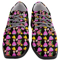 Girl With Hood Cape Heart Lemon Pattern Black Women Heeled Oxford Shoes by snowwhitegirl