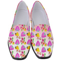 Girl With Hood Cape Heart Lemon Pattern Red Ombre Women s Classic Loafer Heels by snowwhitegirl