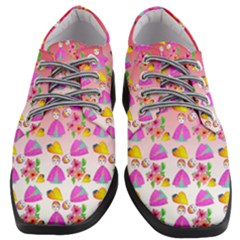 Girl With Hood Cape Heart Lemon Pattern Red Ombre Women Heeled Oxford Shoes by snowwhitegirl