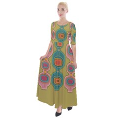 Americana 2 Half Sleeves Maxi Dress by emmamatrixworm