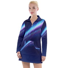 Light Fleeting Man s Sky Magic Women s Long Sleeve Casual Dress by Mariart