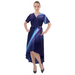 Light Fleeting Man s Sky Magic Front Wrap High Low Dress by Mariart