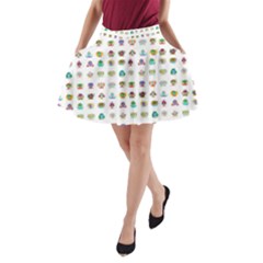 All The Aliens Teeny A-line Pocket Skirt by ArtByAng