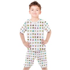 All The Aliens Teeny Kids  Tee And Shorts Set by ArtByAng