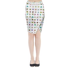 All The Aliens Teeny Midi Wrap Pencil Skirt by ArtByAng