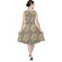 Retro Stlye Floral Decorative Print Pattern V-Neck Midi Sleeveless Dress  View2