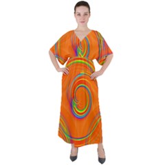  Twirl V-neck Boho Style Maxi Dress by Angelandspot