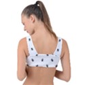 Housefly Drawing Motif Print Pattern Front Tie Bikini Top View2