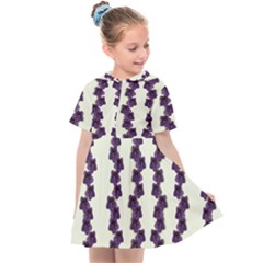 Blue Flowers Of Peace Small Of Love Kids  Sailor Dress by pepitasart