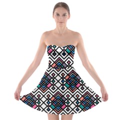 Boho Geometric Strapless Bra Top Dress by tmsartbazaar