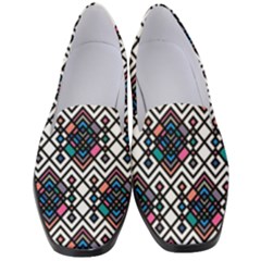 Boho Geometric Women s Classic Loafer Heels by tmsartbazaar