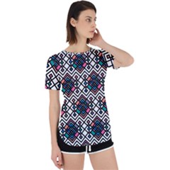 Boho Geometric Perpetual Short Sleeve T-shirt by tmsartbazaar