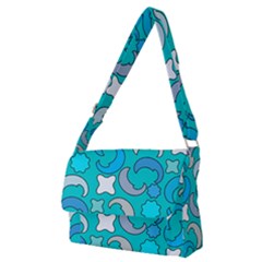 Cloudy Blue Moon Full Print Messenger Bag (m) by tmsartbazaar