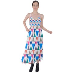 Multicolor Triangle Tie Back Maxi Dress by tmsartbazaar