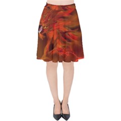 Fire Lion Flame Light Mystical Velvet High Waist Skirt by HermanTelo