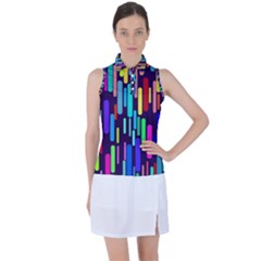 Abstract Line Women s Sleeveless Polo Tee by HermanTelo