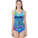 Fractal Art School Of Fishes One Piece Swimsuit View1