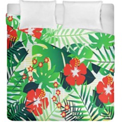 Tropical Leaf Flower Digital Duvet Cover Double Side (king Size) by Mariart