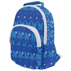 Glitter Butterfly Rounded Multi Pocket Backpack by Sparkle