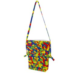 Colorful Rainbow Camouflage Pattern Folding Shoulder Bag by SpinnyChairDesigns