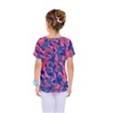 Blue and Pink Camouflage Pattern Kids  One Piece Tee View2