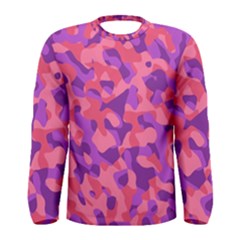 Pink And Purple Camouflage Men s Long Sleeve Tee by SpinnyChairDesigns