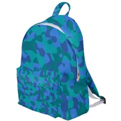 Blue Turquoise Teal Camouflage Pattern The Plain Backpack by SpinnyChairDesigns