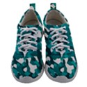 Teal and White Camouflage Pattern Athletic Shoes View1