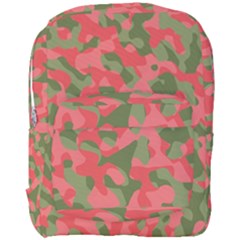 Pink And Green Camouflage Pattern Full Print Backpack by SpinnyChairDesigns