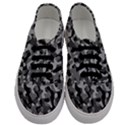 Grey and Black Camouflage Pattern Men s Classic Low Top Sneakers View1