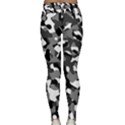 Black and White Camouflage Pattern Classic Yoga Leggings View2