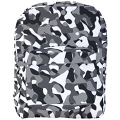 Black And White Camouflage Pattern Full Print Backpack by SpinnyChairDesigns